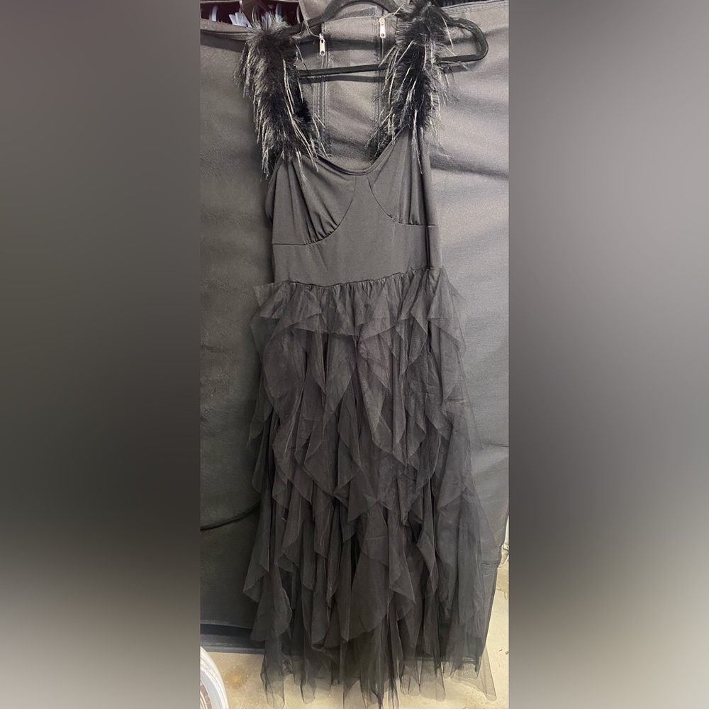 Black Ruffled Dress